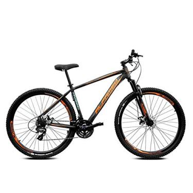 Imagem de Bicicleta Aro 29 Alfameq Tirreno 24v Hidráulico Preto com Laranja e Verde 15