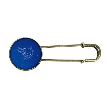 Imagem de Broche de metal retrô com padrão de constelação Taurus Star Universe