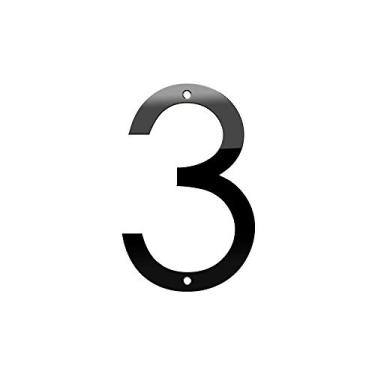 Imagem de Placa de placa flutuante 3D de 12,7 cm de aço inoxidável digital 0-9 portas para casa ao ar livre, portão de hotel, caixa de correio preta, montagem de parafuso, antiferrugem durável