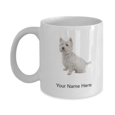 Imagem de Caneca personalizada West-Highland-white-terrier - Caneca de café para amantes de West-Highland-white-terrier Idea crianças meninos meninas Amor - Caneca de café 325 ml