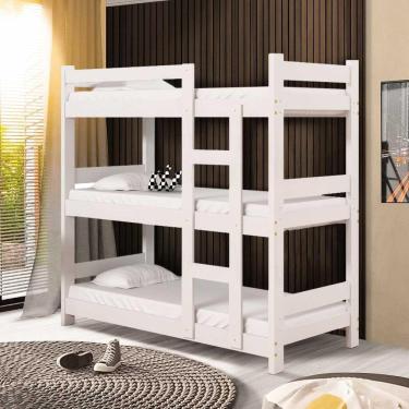 Imagem de Treliche Madeira Maciça Solteiro Diamante Branco ShopJM