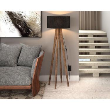 Imagem de Luminária De Piso Dubai Moderna Decorativa Pés De Madeira