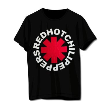 Imagem de Camiseta Red Hot Chilli Peppers Preta Banda De Rock  Unissex