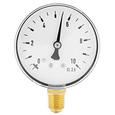 Imagem de Medidor de teste de pressão de água NPT de 1/4 de polegada, medidor de pressão de óleo de ar e água, manômetro de montagem lateral de 0 a 10 bar, medidor de pressão para ar, água e óleo