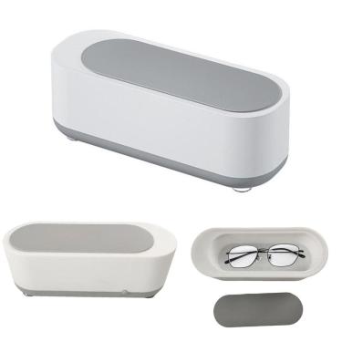 Imagem de Limpador Ultrassonico Oculos Joias Aneis Cordao Pinceis de Maquiagem Acessorios Estojo Portatil Multiuso Alta Frequencia