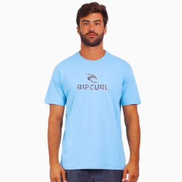 Imagem de Camiseta Masculina Rip Curl Icon Palm Azul Claro 0063Mte