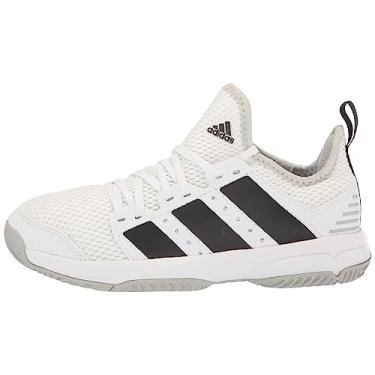 Imagem de adidas Stabil Indoor Running Shoe, White/Black/Grey, 6 US Unisex Big Kid