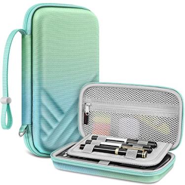 Imagem de Fintie Estojo de transporte para calculadora gráfica Texas Instruments TI-Nspire CX II CAS/Tl-Nspire-CX-ll, TI-84 Plus CE/TI-84 Plus - com bolsos de malha, compartimentos para caneta, ombré