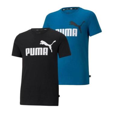 Imagem de Kit 2 Camisetas Puma Essentials Logo Infantil