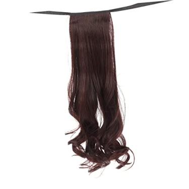 Imagem de FRCOLOR extensões peruca perucas trançadas perucas femininas peruca de cabelo humano encaracolado peruca curta e encaracolada extensão de cabelo rabo de cavalo baixo fita mulheres