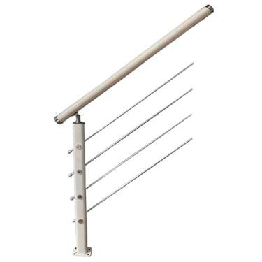 Imagem de Flexível Corrimãos simples para degraus ao ar livre, degraus interiores, suporte para balaústres de escada, poste para degraus de concreto ou escadas de madeira Espesso