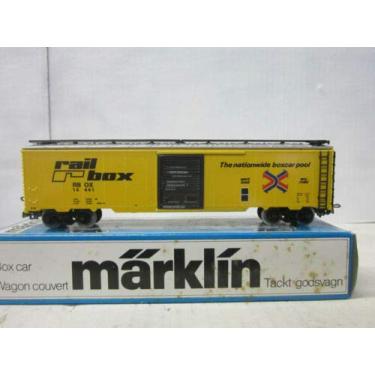 Imagem de MARKLIN HO American BOXCAR All TIN-Metal Rail-Box W/Sliding Doors 4773
