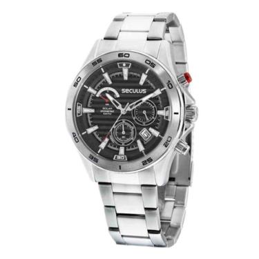Imagem de Relógio Masculino Seculus Solar Powered Prata 77157G0Svna1
