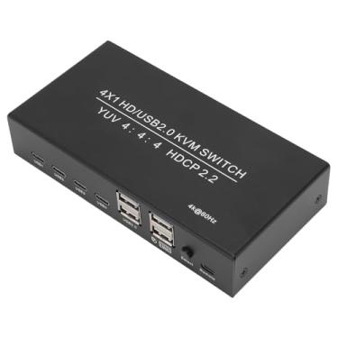 Imagem de HD, I KVM Switch, 4 Portas 4K 60Hz USB 2.0 Switcher para Computador TV Box PC, Compatível Com10 8 8.1 7 XP, para OS X, para Linux, paraOS