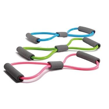 Imagem de AX Esportes LiveUp Extensor Elástico em 8, Resistência Leve, Rosa, Único