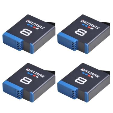 Imagem de 4 pçs 1680mah para gopro hero 8 preto bateria pacote akku AHDBT-801 herói 8 preto gopro acessórios