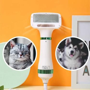 Imagem de Secador Escova Pet Grooming 2Em1 220V Cor Branca 300W - Secador Pet