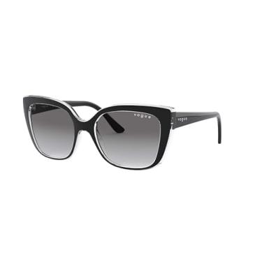 Imagem de Óculos de Sol Vogue Eyewear 0VO5337S 283911 Tam 53 / Preto - Lentes Cinza Gradiente