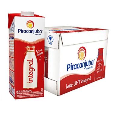 Imagem de Leite Integral Piracanjuba Pack com 12 unidades de 1L