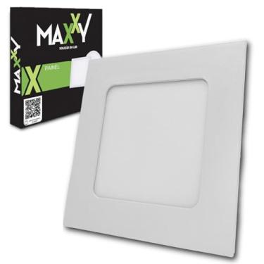 Imagem de Kit 5 Painéis Plafon Embutir Slim Led Quadrado 6w Frio - Frio (6500K)