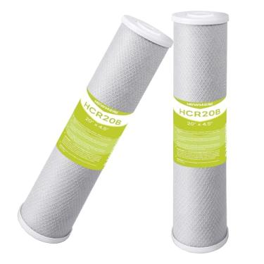 Imagem de MewMore Cartucho de filtro de água de carbono para toda a casa de 5 mícrons, 11,4 x 50,8 cm, filtros CTO de bloco de carvão ativado, substituição universal para qualquer caixa grande de 50,8 cm -