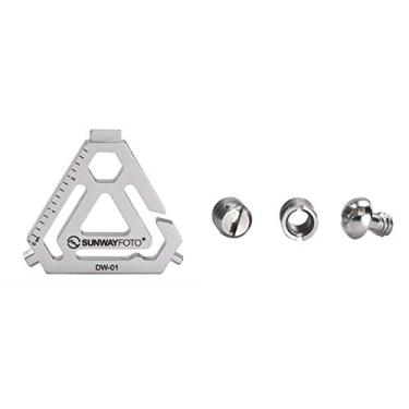 Imagem de Sunwayfoto DW-01T Ferramenta triangular 2,5 mm/4 mm hexagonal/Allen chave de fenda kit conjunto de ferramentas multiferramentas inc 1/10.2 cm a 3/20.3 cm adaptadores de bucha triângulo