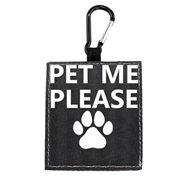 Imagem de Coleira engraçada para cães Pet Me Please Dog Wrap Alert Etiqueta de identificação para pendurar presente de aniversário (Pet Me Please-Tag)