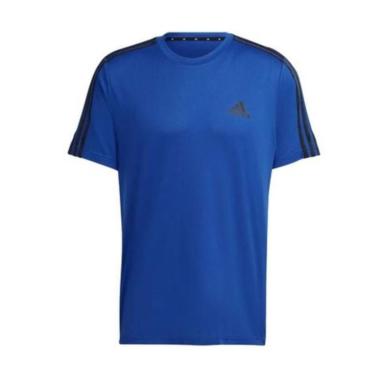 Imagem de Camiseta Adidas Aeroready To Move Sport 3 Stripes AZUL GG-Masculino
