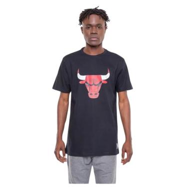 Imagem de Camiseta Masculina NBA Mascote Chicago Bulls Preta-Masculino