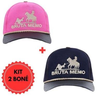 Imagem de Boné Country KIT 2 BONE Feminino Bruta Memo Rosa Rodeio Festa de Peão-Feminino