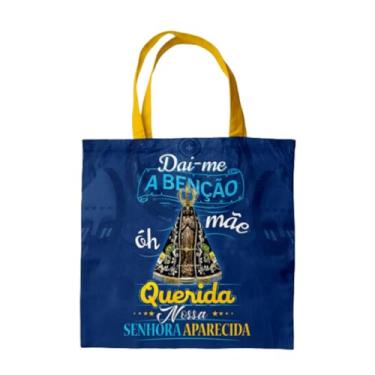 Imagem de Bolsa Sacola Ecobag Tecido Oxford Com Entretela Estampa Sublimada Nossa Senhora Aparecida Benção