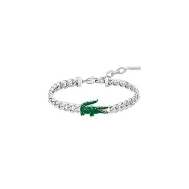 Imagem de Lacoste Pulseira masculina ajustável Arthor Jewelry de aço inoxidável, elegante, para um visual diário, Standard, Aço inoxidável, Sem pedras preciosas