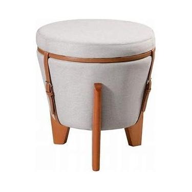 Imagem de Puff flex Linho Cinza Claro 3 em 1 Baú e Mesa de Centro