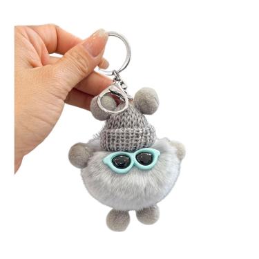 Imagem de Chaveiro Pom Pom De Óculos Kawaii