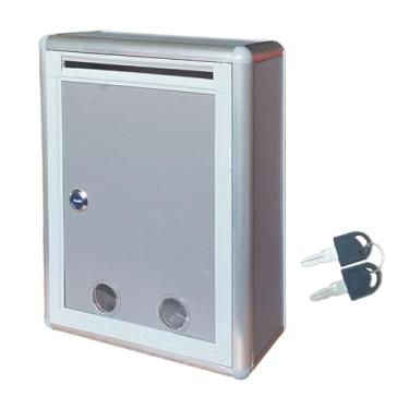 Imagem de Caixa de sugestões, recipiente de armazenamento, ponta de metal, caixa de dinheiro, coleção de caridade, caixa de doação para bar, escola, cédulas de, grande