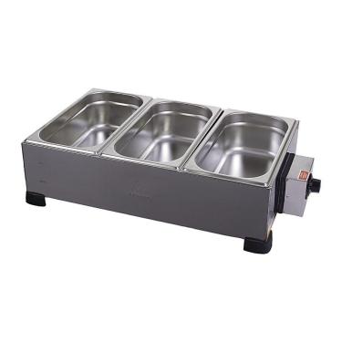 Imagem de Derretedeira Industrial 3 Cubas 3,3kg Dr2 Marchesoni Banho-maria Multiuso Inox 220v