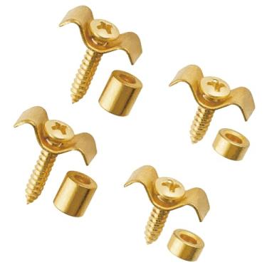 Imagem de Musiclily Metal Rebaixador de Cordas Tipo Gaivota para Guitarra Fender Strat/Tele, Dourado (Conjunto de 2)