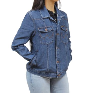 Imagem de Jaqueta Jeans Lycra Azul Feminina Wrangler 34874