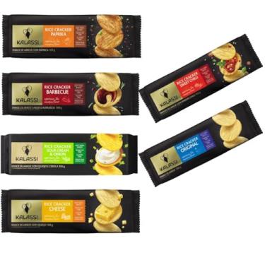Imagem de Kit 6 Biscoito Snack De Arroz Kalassi Sabores Diversos 100gr