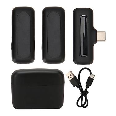 Imagem de Microfone Lavalier Lapela, 1 para 2, Mini Cancelamento de Ruído, Microfone Clipe para Entrevista Transmissão ao Vivo, #411