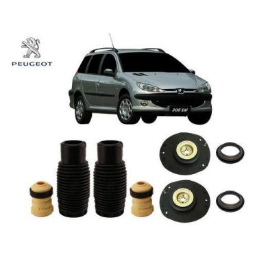 Imagem de 2 Kit Coxim Rolamento Batente Coifa Do Amortecedor Dianteiro Peugeot 2