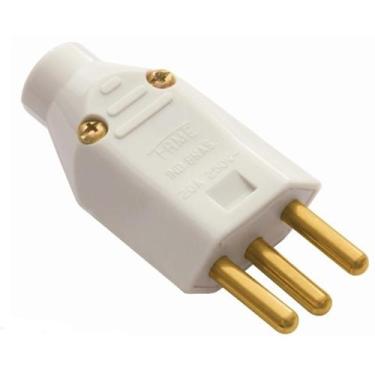 Imagem de Plugue 2P+T Junção Macho Bipolar 20A 250 Volts Cinza Sobrepor - 1730 -