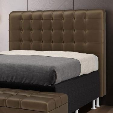 Imagem de Cabeceira Rana 160 Decorativa de Cama Queen N-029 Veludo Capuccino Ara
