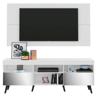Imagem de Rack com Painel TV 65" Retrô com Espelho Flórida Multimóveis V3138, Br