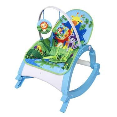Imagem de Cadeirinha de Alimentação Musical De Descanso Vibratória Azul Color Ba