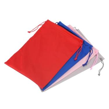 Imagem de YOKIVE 4 bolsas para óculos de esqui, capa esportiva de microfibra para óculos de neve, capas de armazenamento, bolsas com cordão para lentes de óculos de sol (azul, cinza, vermelho, rosa, 18 x 27 cm)
