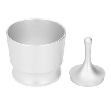 Imagem de Seletor de pó de café, Ferramenta de Ventosa Ergonômica de Liga de Alumínio, Colher Com Copo de pó Universal, Ideal para Casa, Cafeterias e Lojas de chá Com Leite (SILVER)