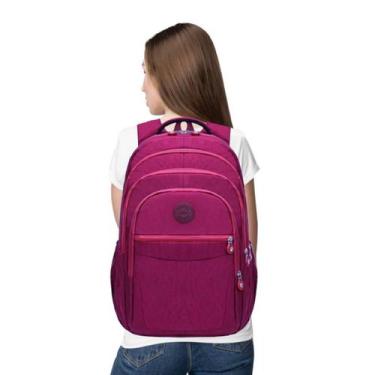 Imagem de Mochila Feminina  Lisa Bolsa Grande Porta Notebook Escolar Faculdade T