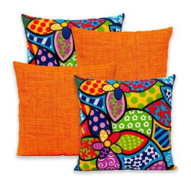 Imagem de Kit 4 Capas de Almofada c/ Zíper 40x40cm Gorgurinho - Rafaloro Enxovai
