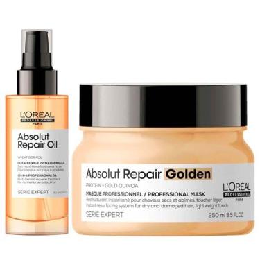 Imagem de L'Oréal Professionnel Absolut Repair Kit Máscara Light + Óleo, Kit